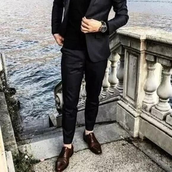 Santoni Stafford Cap Toe Oxford Dark Brown Preppy Minimalist Italy Made Size 9 - Picture 11 of 16